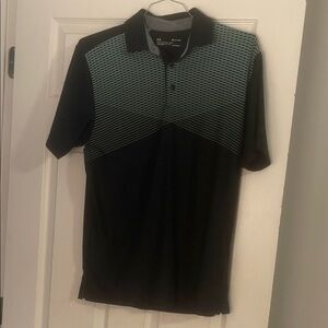 Under Armour Men's Black and Gray Polo Shirt